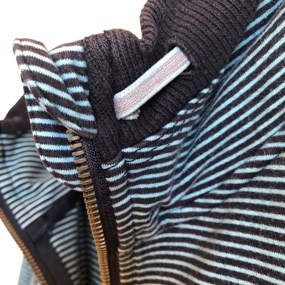 Lululemon Bliss Break Hoodie Size 6 Wagon Stripe Inkwell Blue Moon / Ink… - Picture 5 of 13